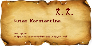 Kutas Konstantina névjegykártya